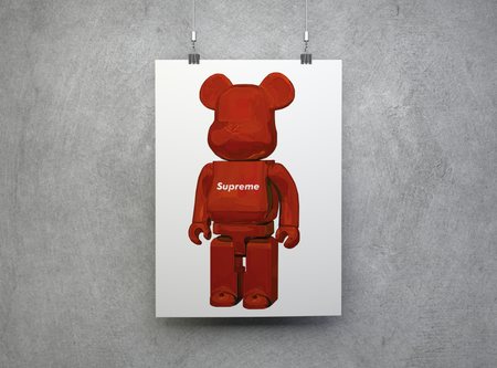 Orange BearBrick – Athina Prints