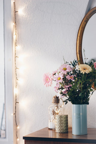 Floral arrangement and Aromatherapy Candle