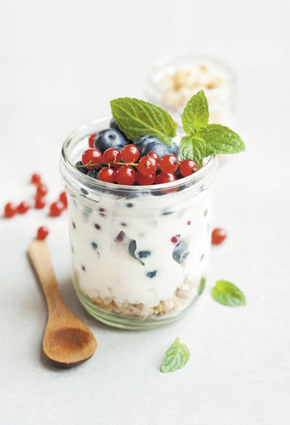 Natural yogurt with berries