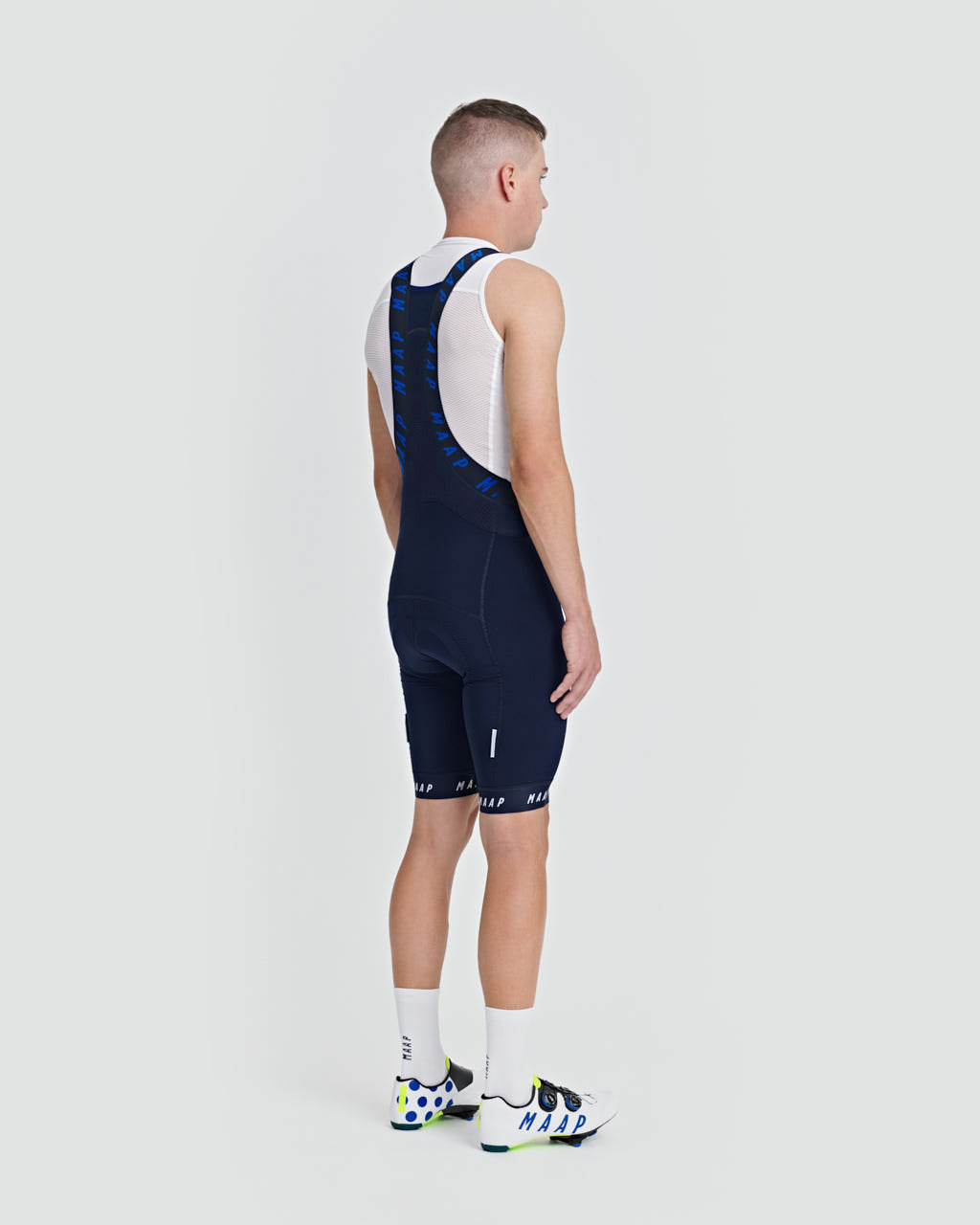 navy bib shorts