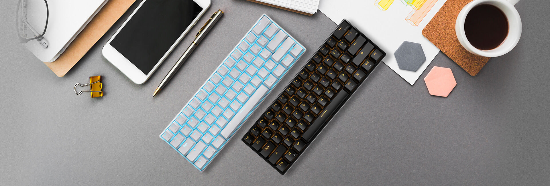 RK ROYAL KLUDGE RK61 60% Mechanical Keyboard with Coiled Cable,  2.4Ghz/Bluetooth/Wired, Wireless Bluetooth Mini Keyboard 61 Keys, RGB Hot  Swappable
