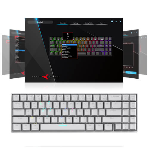 RK71 70% RGB Wireless White Gaming Keyboard