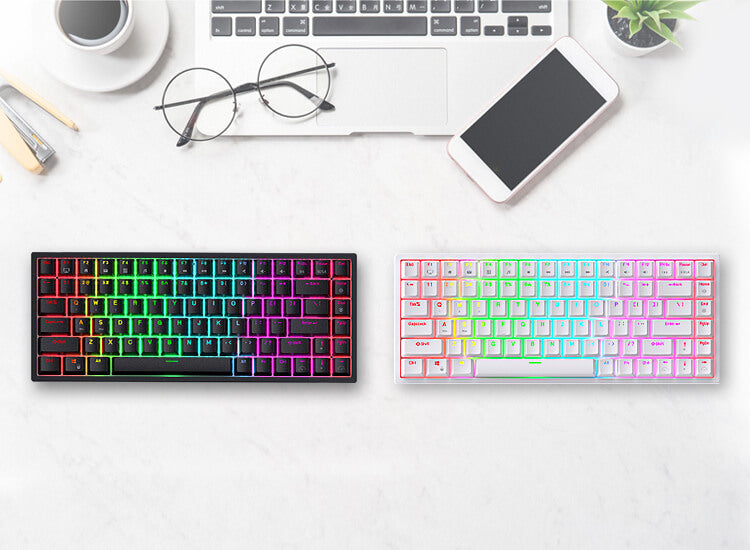 RK ROYAL KLUDGE RK84 Wireless Bluetooth/2.4Ghz 80% RGB Mechanical Gaming Keyboard Open-Box