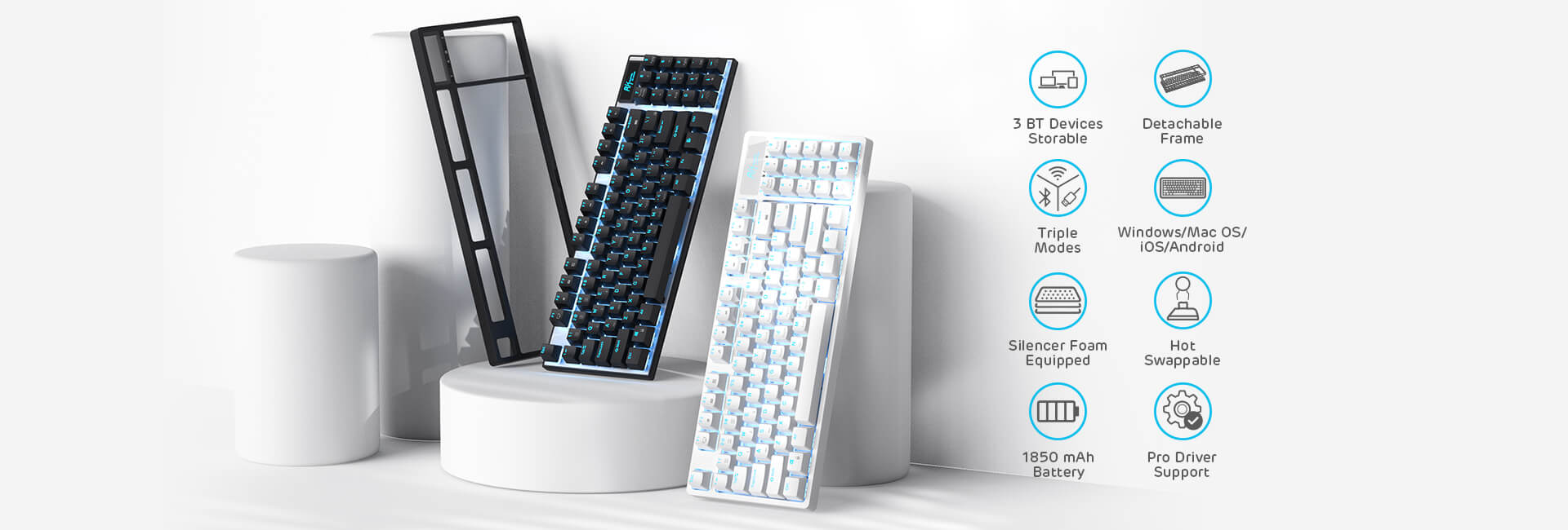 TKL wireless mechanical keyboard