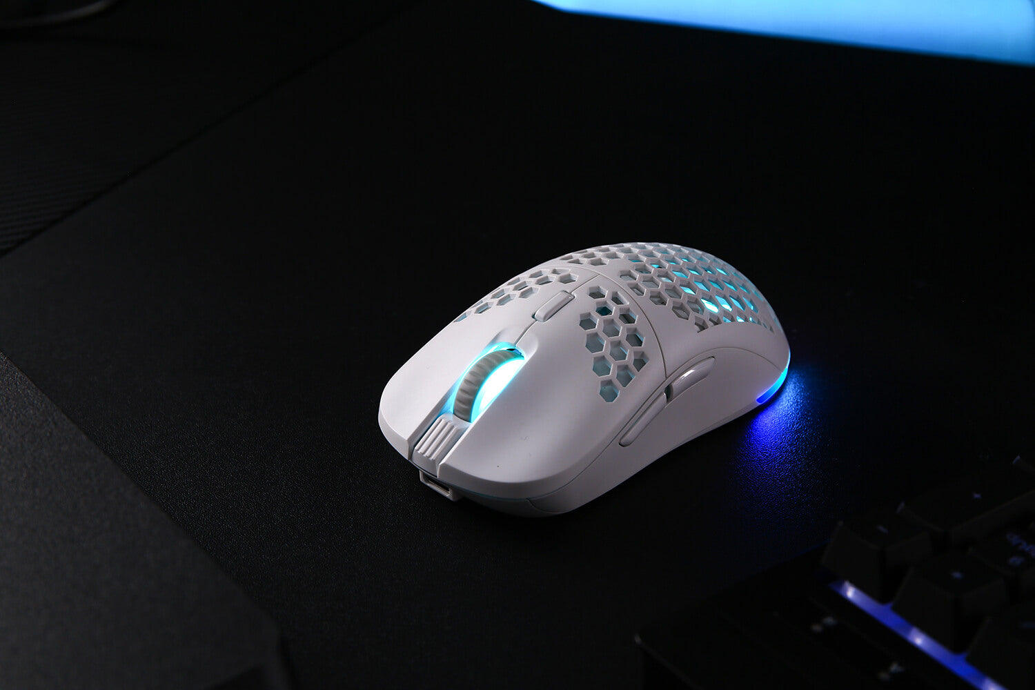 16,000 DPI RGB Wireless Ambidextrous Gaming Mouse with Lightweight Honeycomb Shell