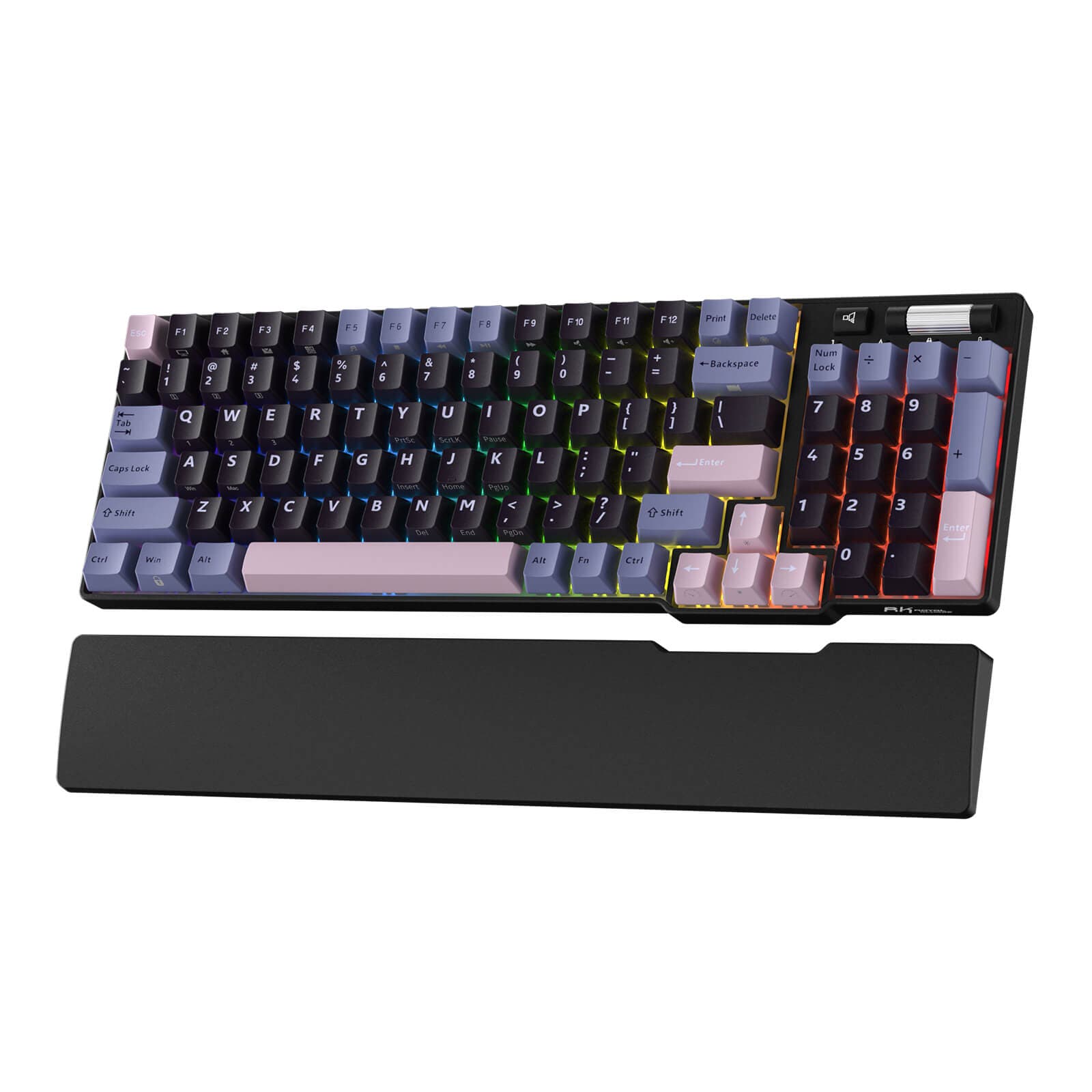 RK ROYAL KLUDGE RK96 RGB Limited Ed, 90% 96 Keys Wireless Triple Mode BT5.0/2.4G/USB-C Hot Swappable Mechanical Keyboard w/Wrist Rest, Software Support & Massive Battery