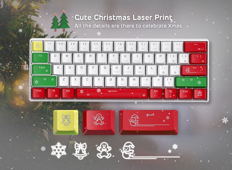 Compact Bluetooth Mechanical Keyboard Christmas Version