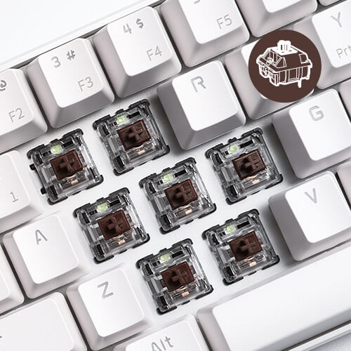 KLUDGE 61 Keys Wireless 60% Gaming Keyboard White Brown Switch (Open-box) – RKgaming