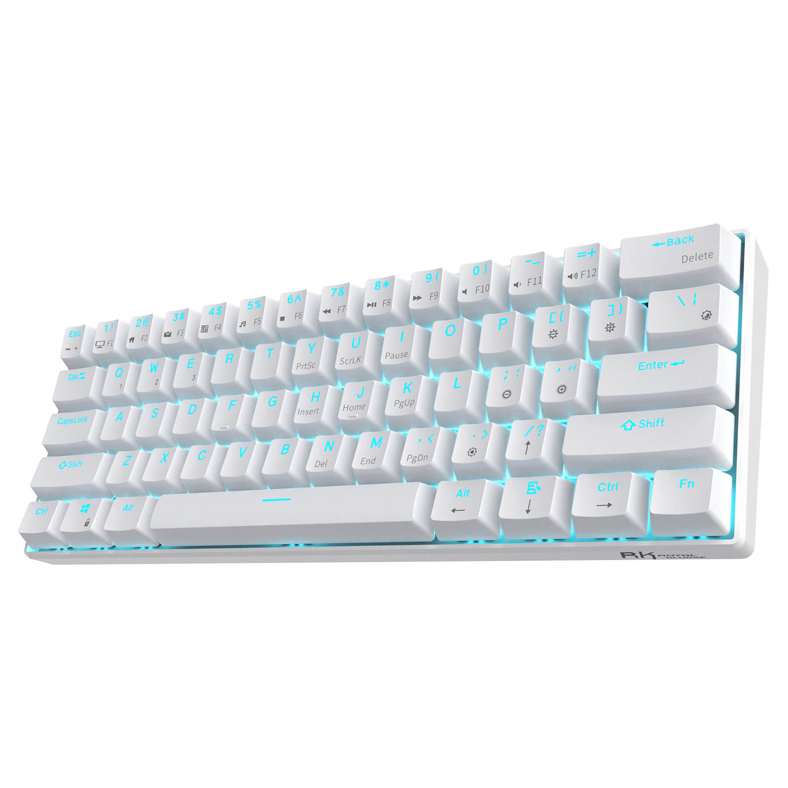Looking for a wireless mechanical gaming keyboard that will provide the ultimate gaming experience? Look no further than the RK61 by ROYAL KLUDGE. With its compact 60% design and sleek white color, this keyboard will look great on any desk. Check out the image now and see for yourself!