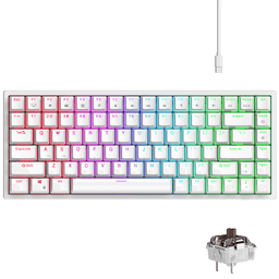 RK84 75% Wired Mechanical Keyboard as variant: White / Brown Switch