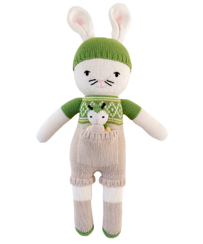 green knit doll barnaby pocokins