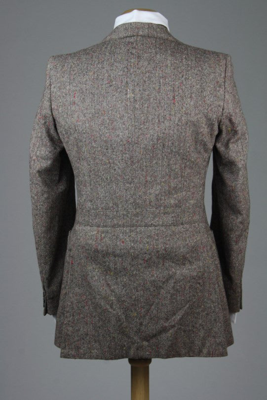 Vintage Brown Tweed Fleck 100% Wool 3 Piece Suit 38 L Monkey Suit ...