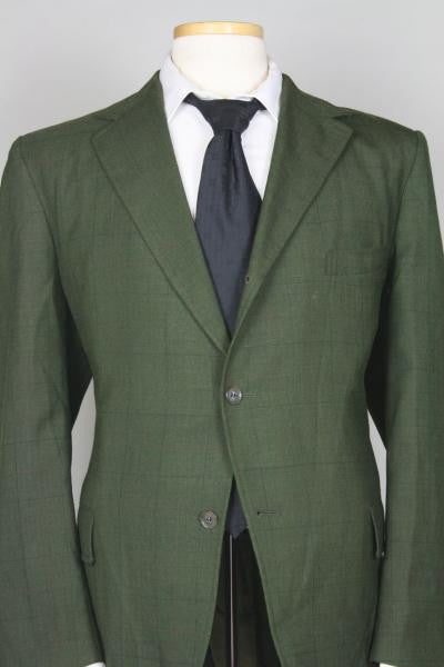 Vintage 60s Green Light  Wool 3 2 Roll Ivy Trad Sport Coat 