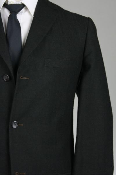 Vintage 1960s Charcoal Flannel Wool Blazer/Jacket 41 R | ModLines