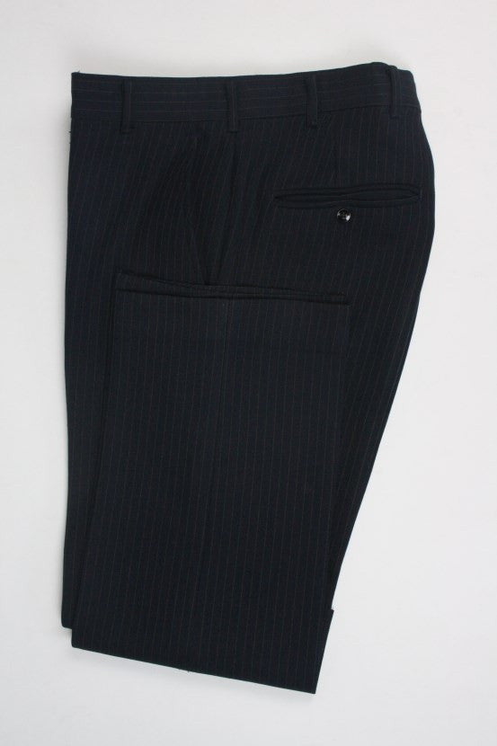 Vintage 80s Navy Pinstripe Indie 3 Piece Vested Suit 38 L | ModLines