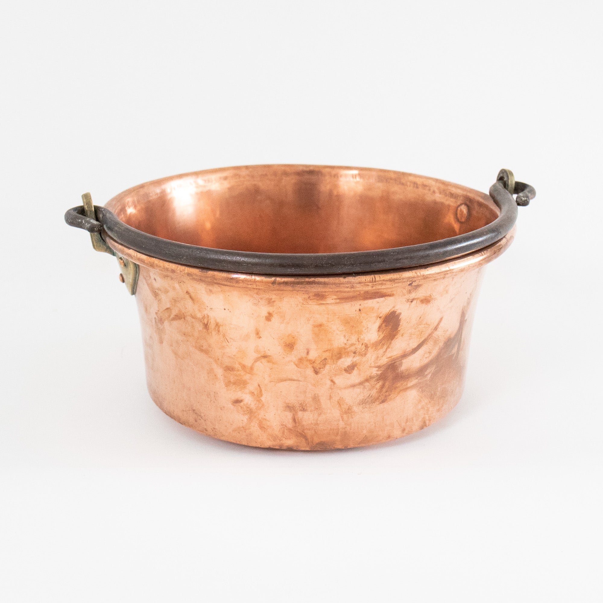 Vintage French Copper Jam Pot With Handle L Thevintagerugshop