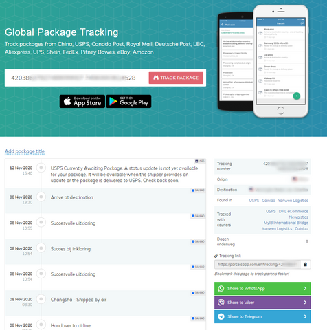 Global package tracking - all in one package tracking