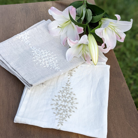 French napkins with embroidery
