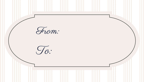 French gift tag for birthday or Mother's Day