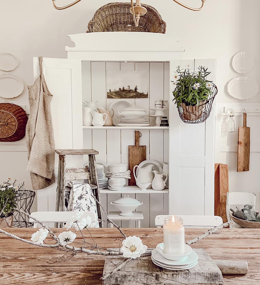 A Spring-Inspired Kitchen  Country kitchen designs, Plate racks in kitchen,  Diy kitchen storage