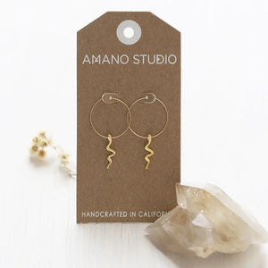 Serpent Hoops 14KT GF - Two Funky Hippies Boutique