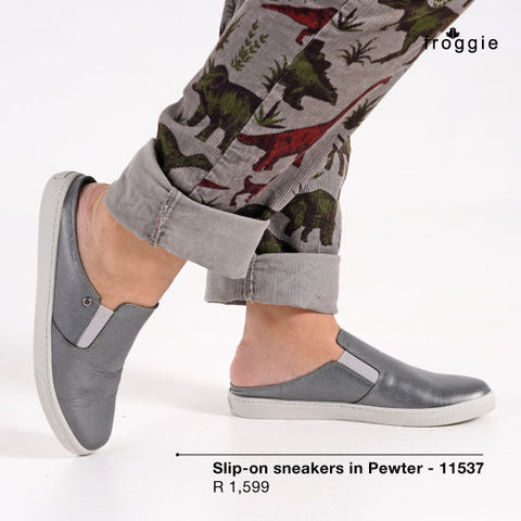 slipon sneaker in pewter