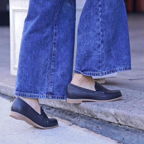 black penny loafer