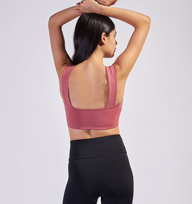 Barre Crossover Bra in Azure – Pace Active