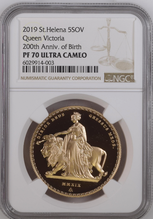 1989年 英領ジブラルタル ウナとライオン 1/2 ソブリン金貨 NGC - 旧 