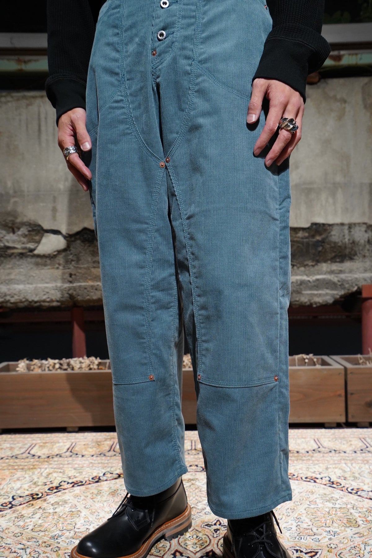 SUGARHILL（シュガーヒル）のCORDUROY DOUBLE KNEE DENIM PANTS(BLUE