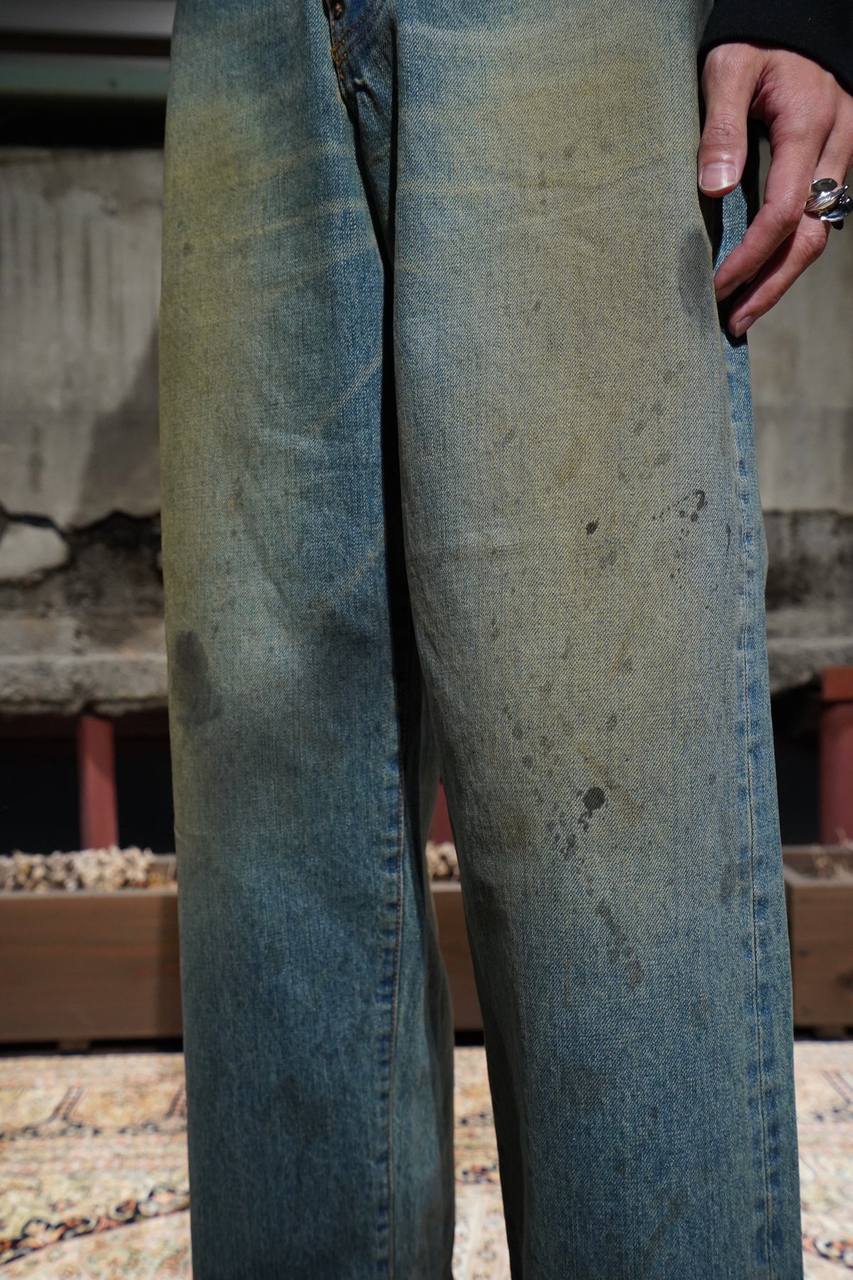 sugarhill 21aw oil fade denim pants 32 | angeloawards.com