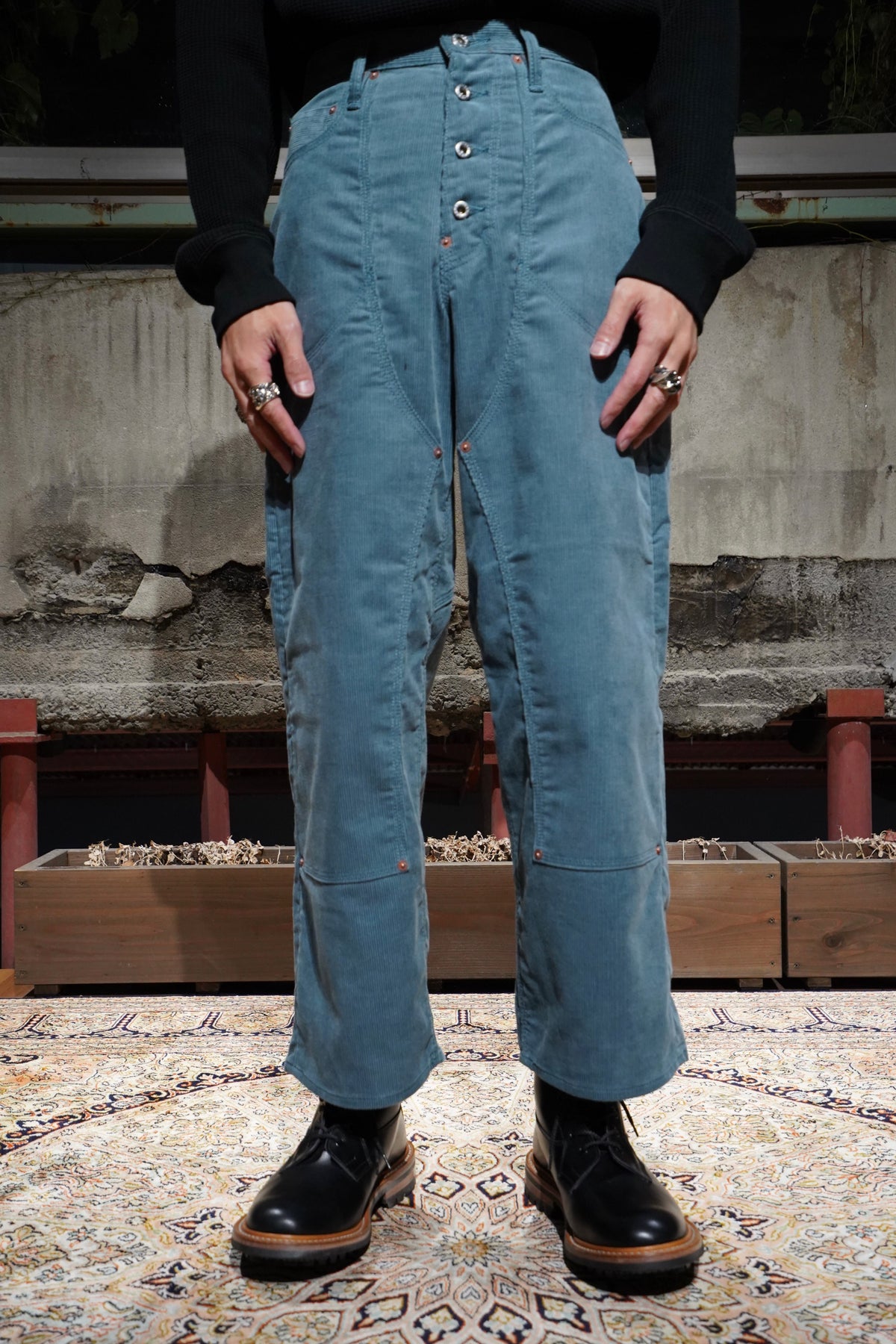 シュガーヒル Corduroy Double Knee Denim Pants-