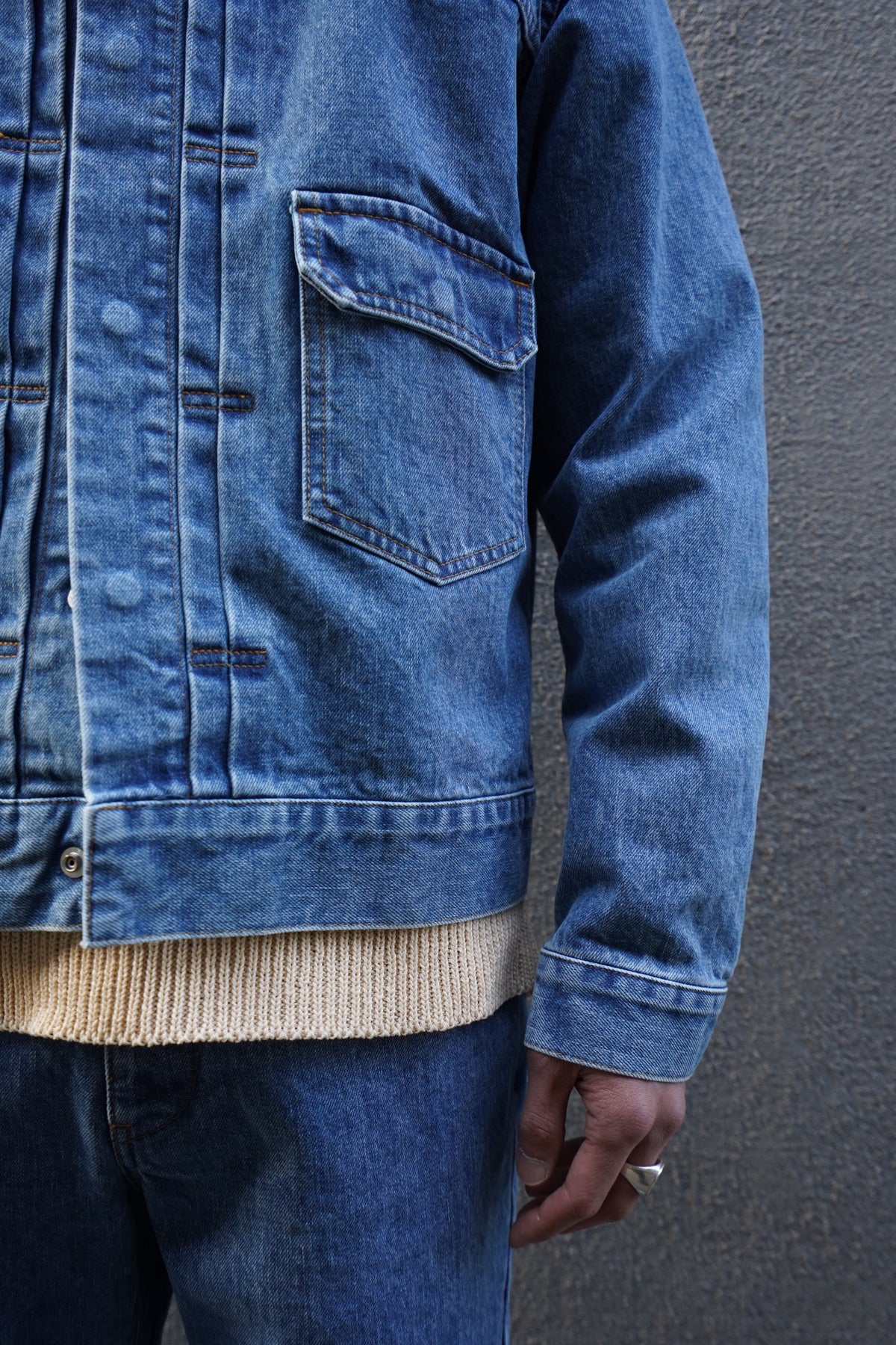 Allege Bleaching Denim Blouson デニムジャケット-