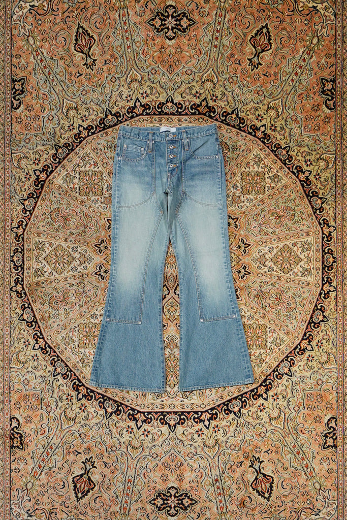 SUGARHILL（シュガーヒル）のFADED DOUBLE KNEE BELL BOTOM DENIM