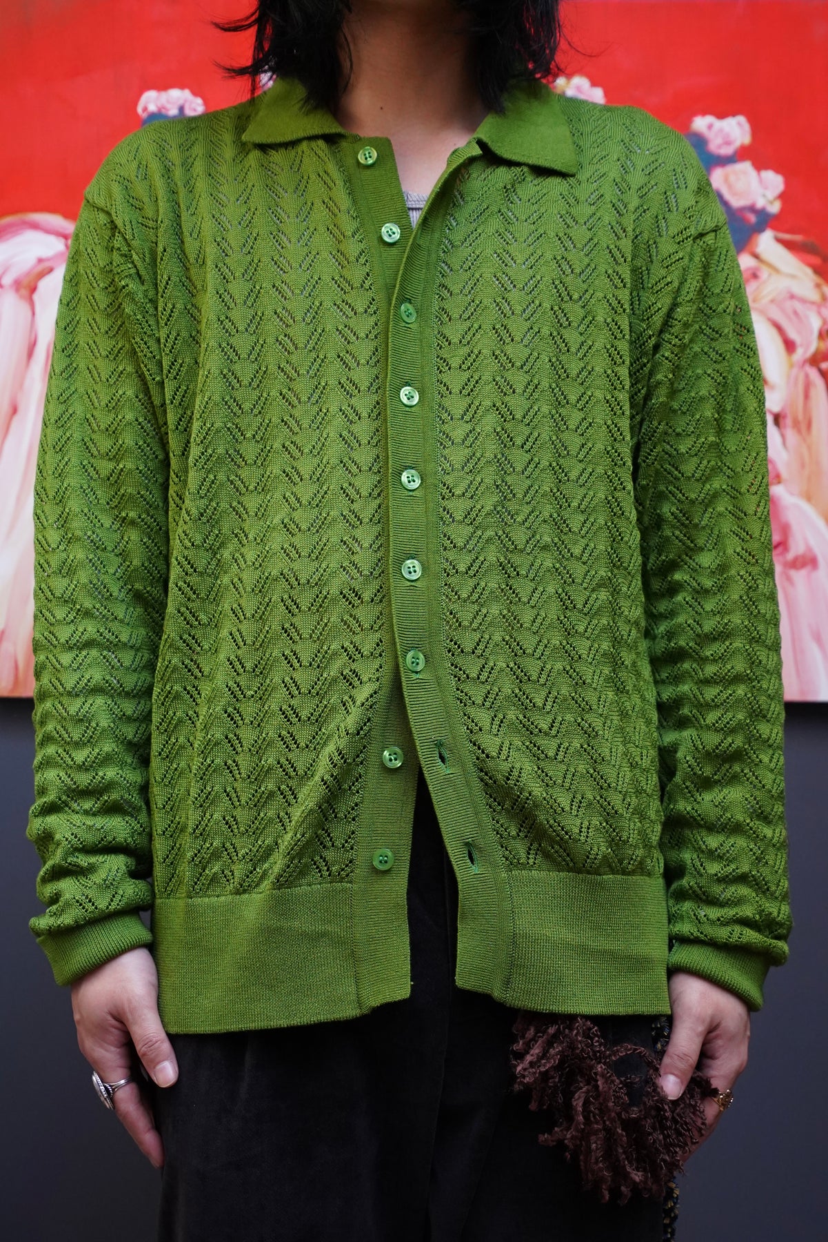 Allege. Openwork cardigan green あいみょん着用 - positivecreations.ca