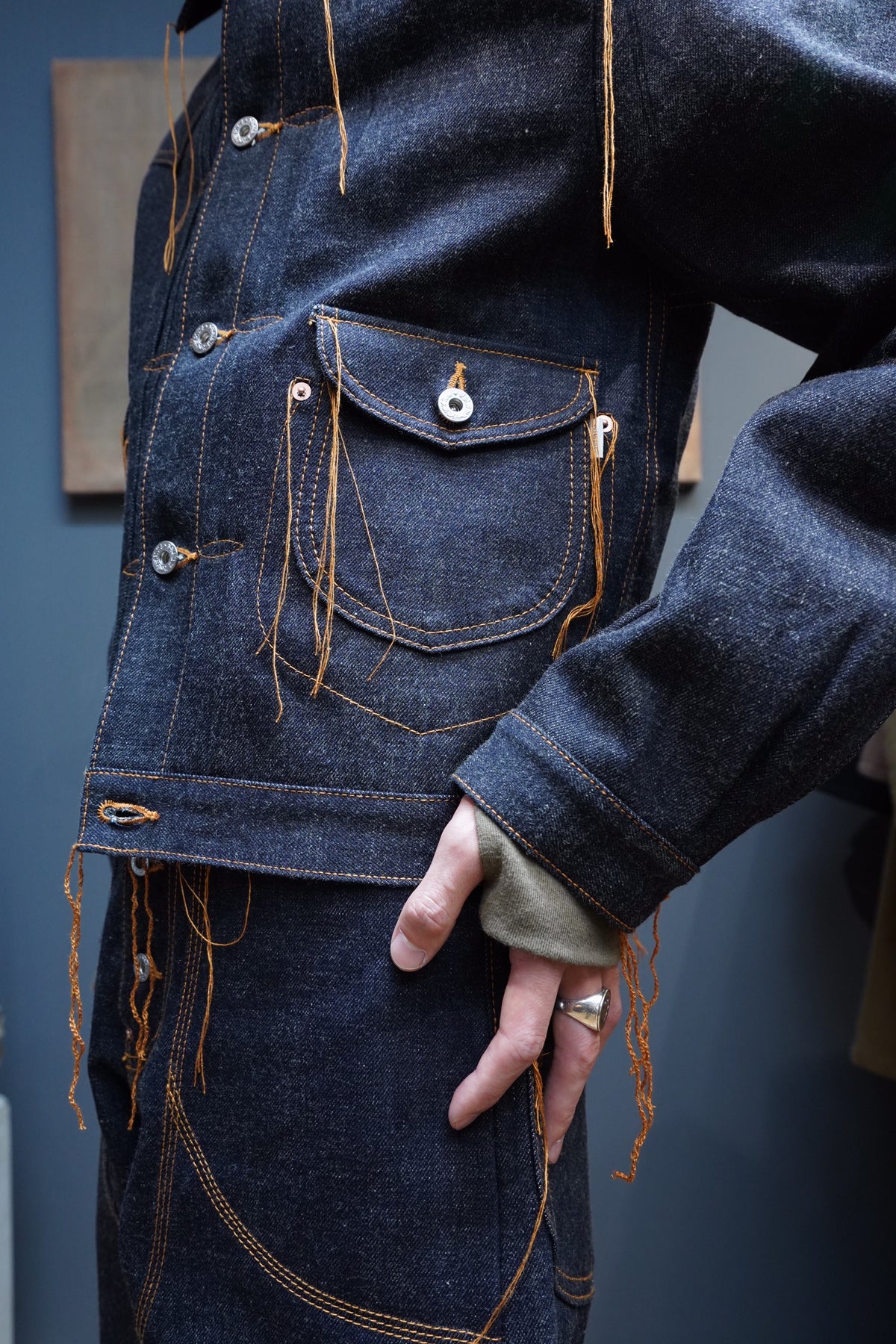 2極タイプ シュガーヒル Loose Thread Denim Jacket