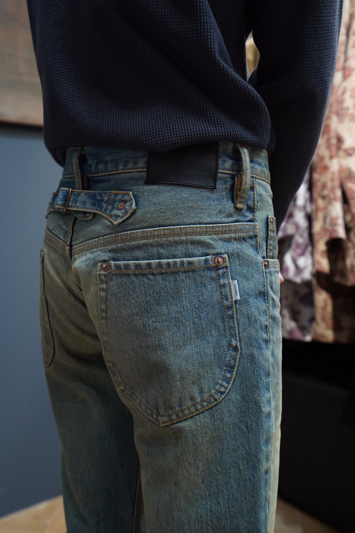 SUGARHILL（シュガーヒル）のOILED FADE BELL BOTTOM DENIM PANTS