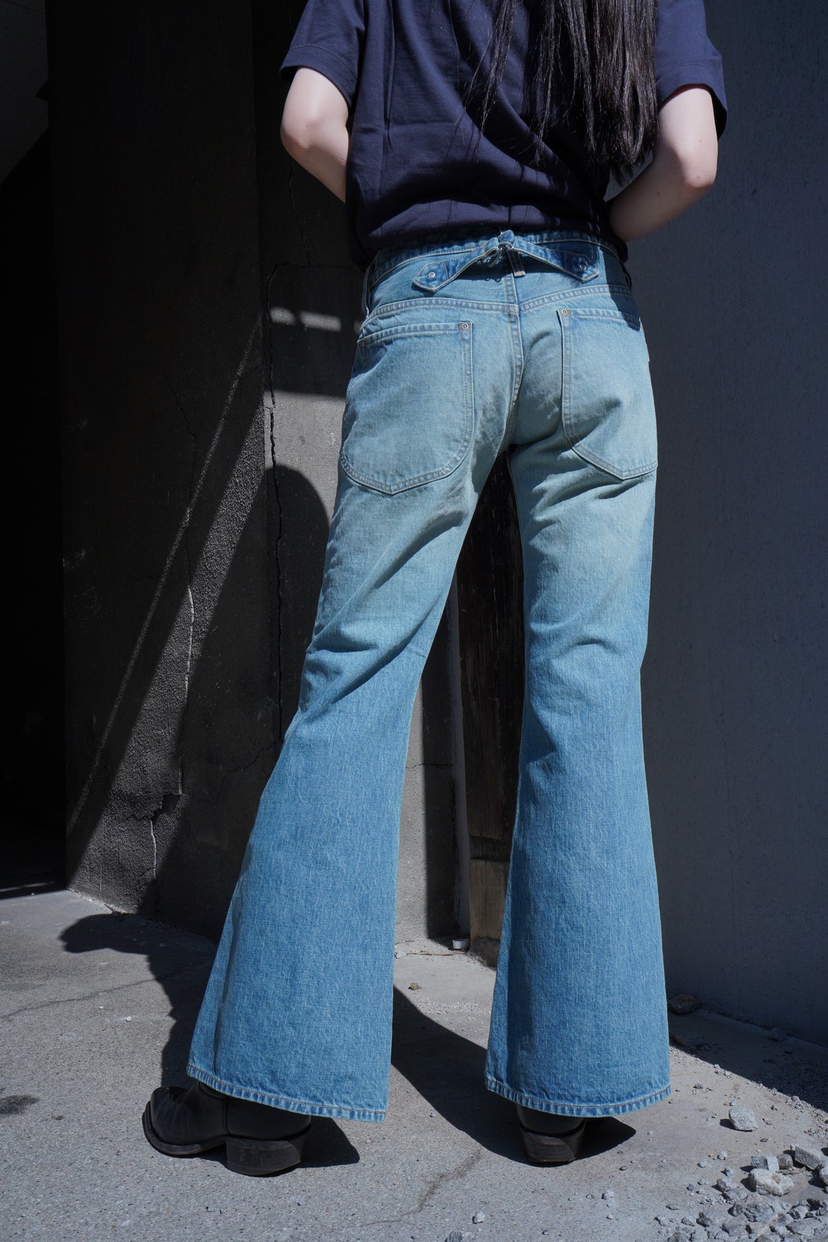 SUGARHILL（シュガーヒル）のFADED DOUBLE KNEE BELL BOTOM DENIM