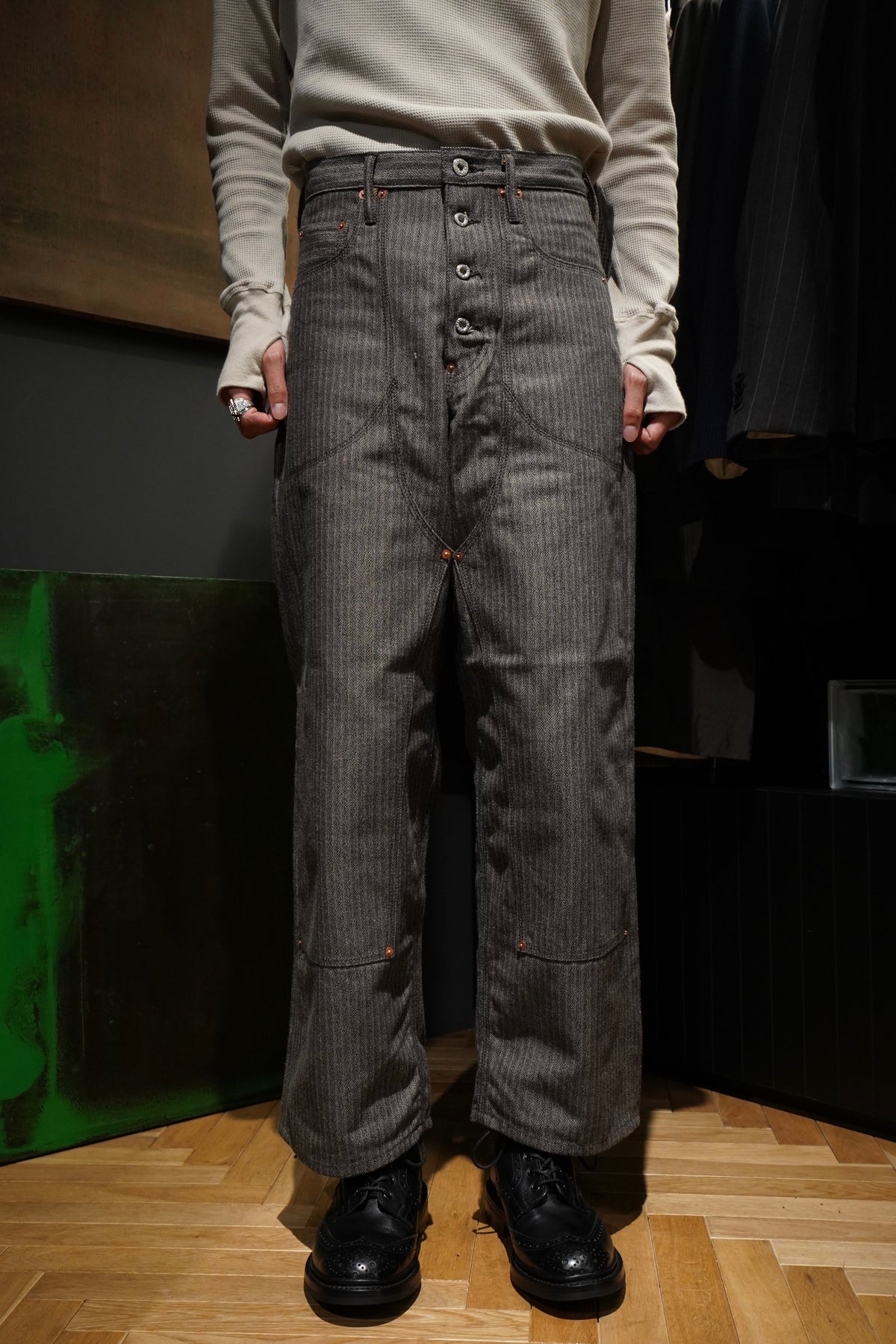 週末限定直輸入♪ sugarhill herringbone wide trousers 28 | climathon.pl