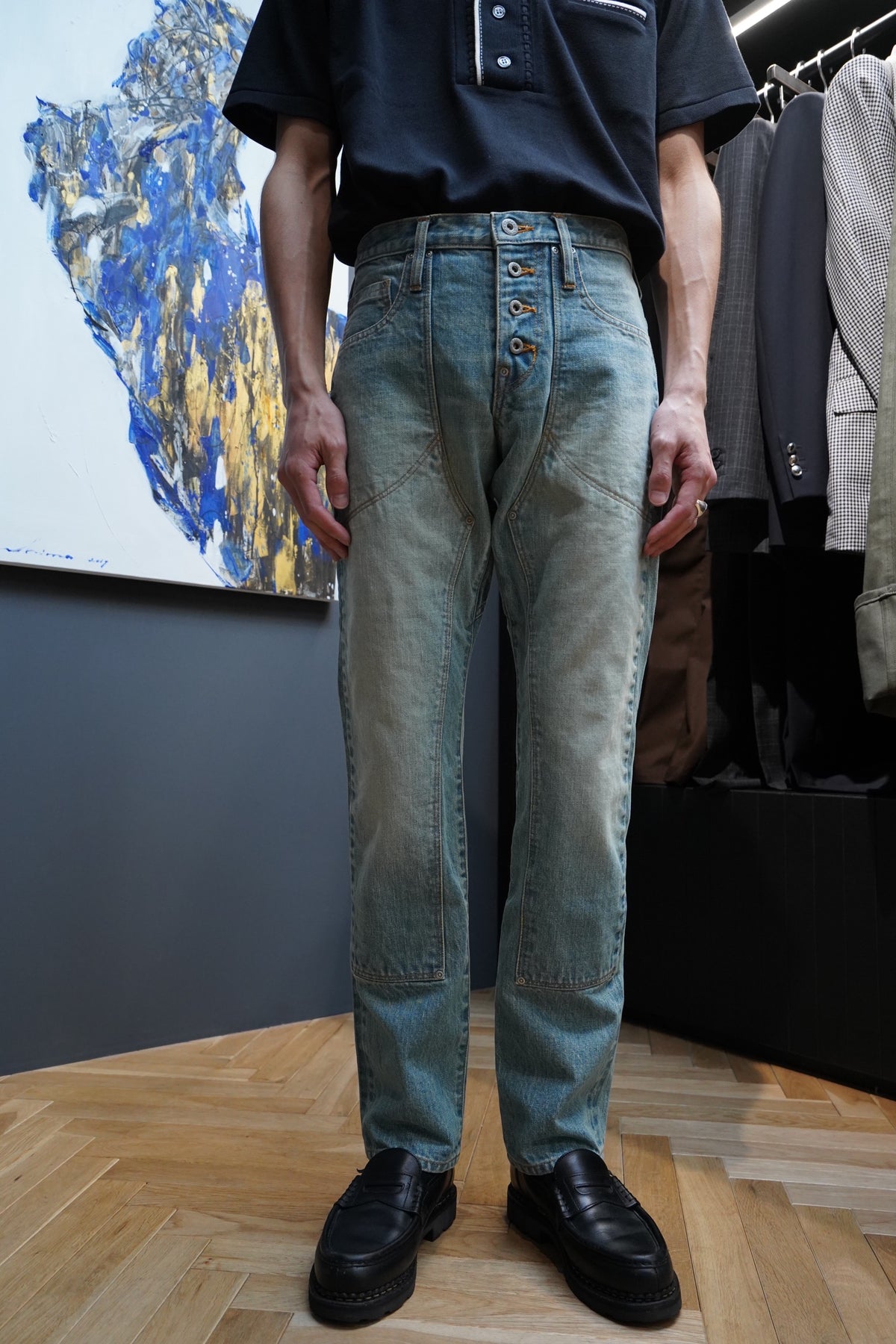 国内在庫】 【専用】DOUBLE KNEE DENIM DENIM PANTS パンツ BY 30