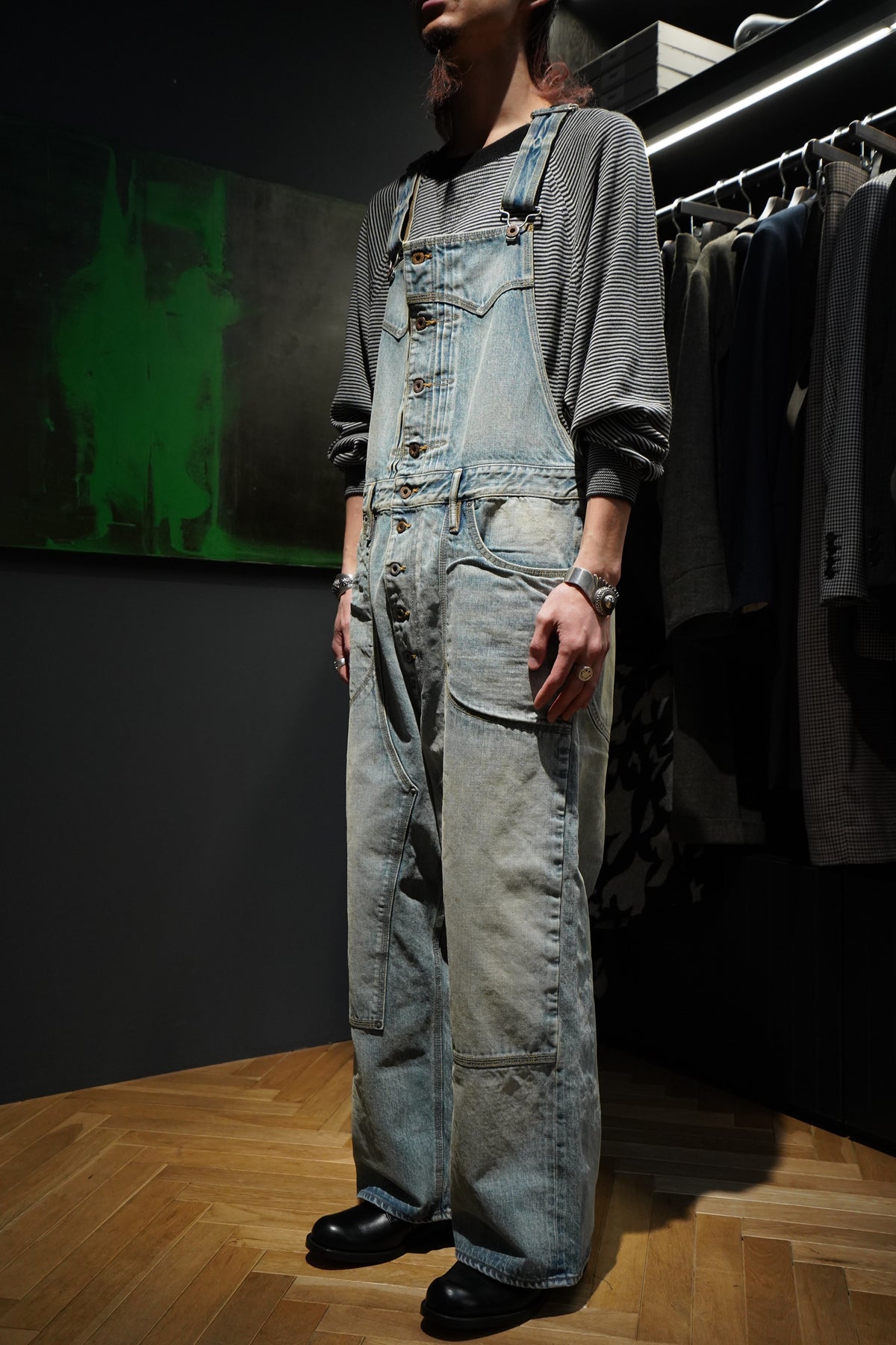 22ss sugarhill FADED DENIM OVERALL-