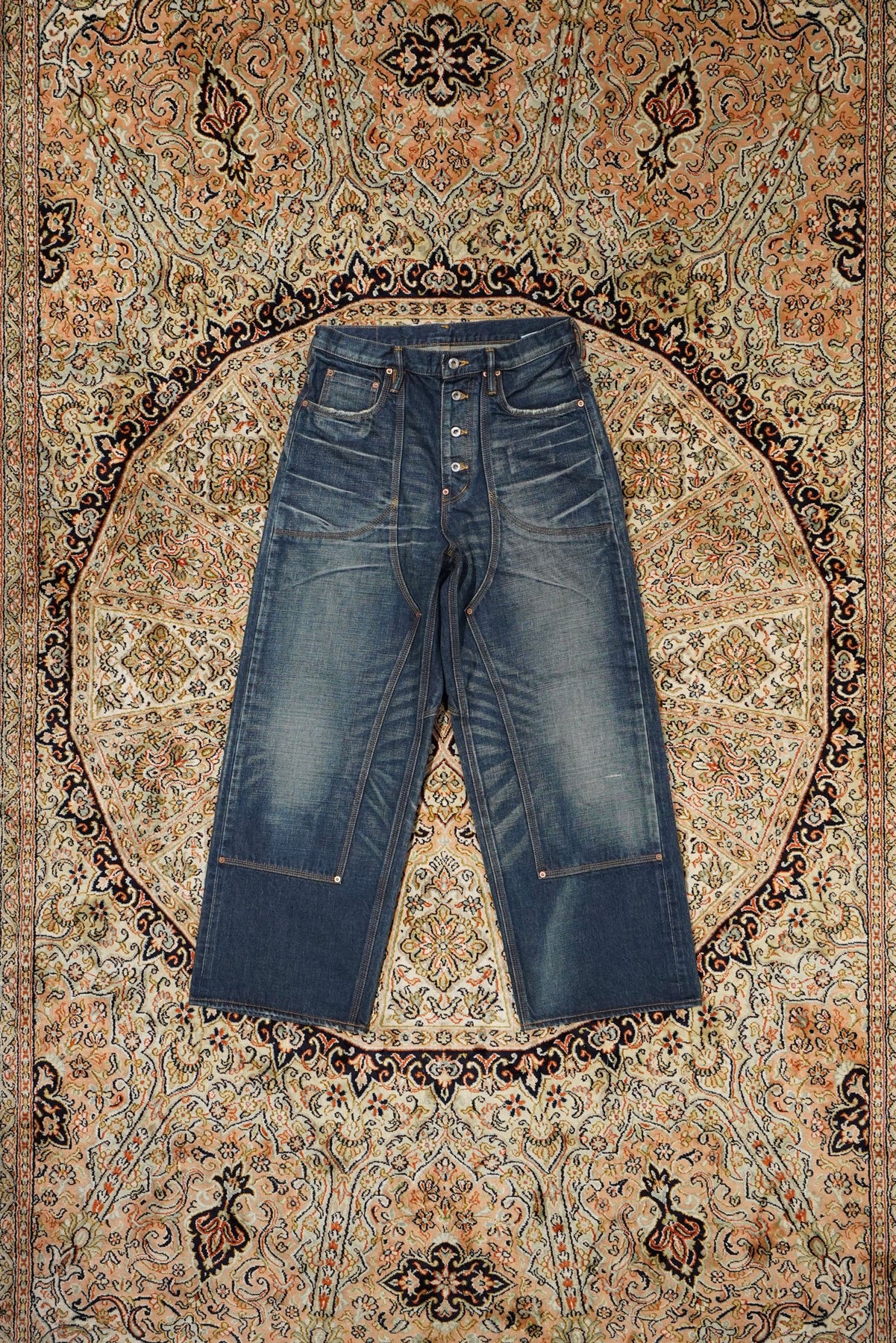 SUGARHILL(シュガーヒル)のMUSTY FADED DOUBLE KNEE DENIM PANTS(FADED