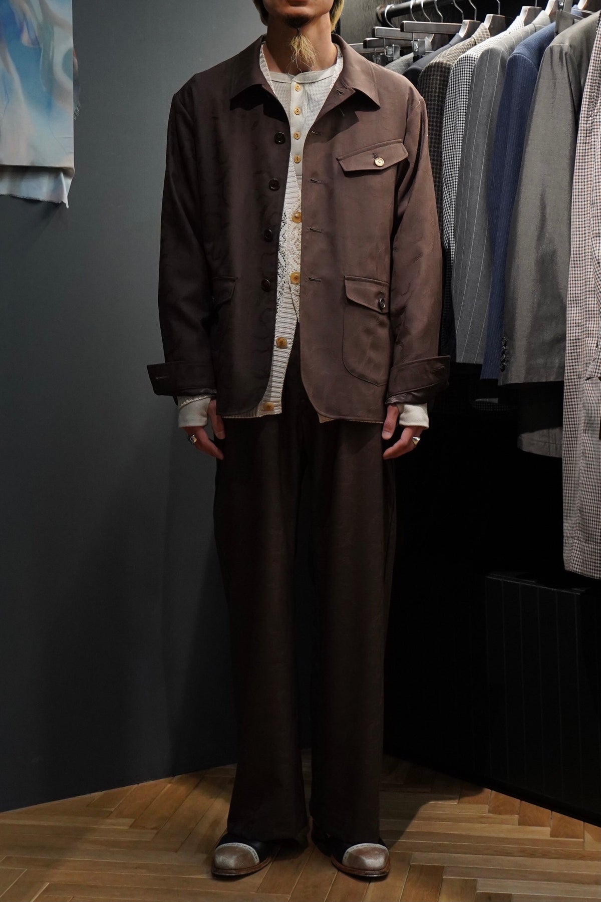 STEAF(スティーフ)のBEN ISM STRAIGHT PANTS(BROWN)(パンツ)の通販