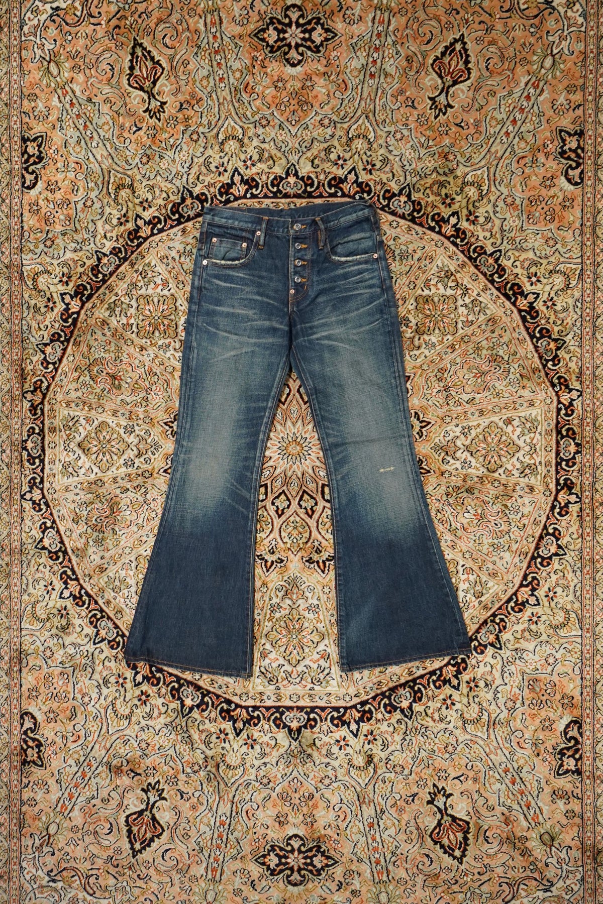 Vintage 70's Ultra High Waisted Bell Bottom Jeans // by Faded