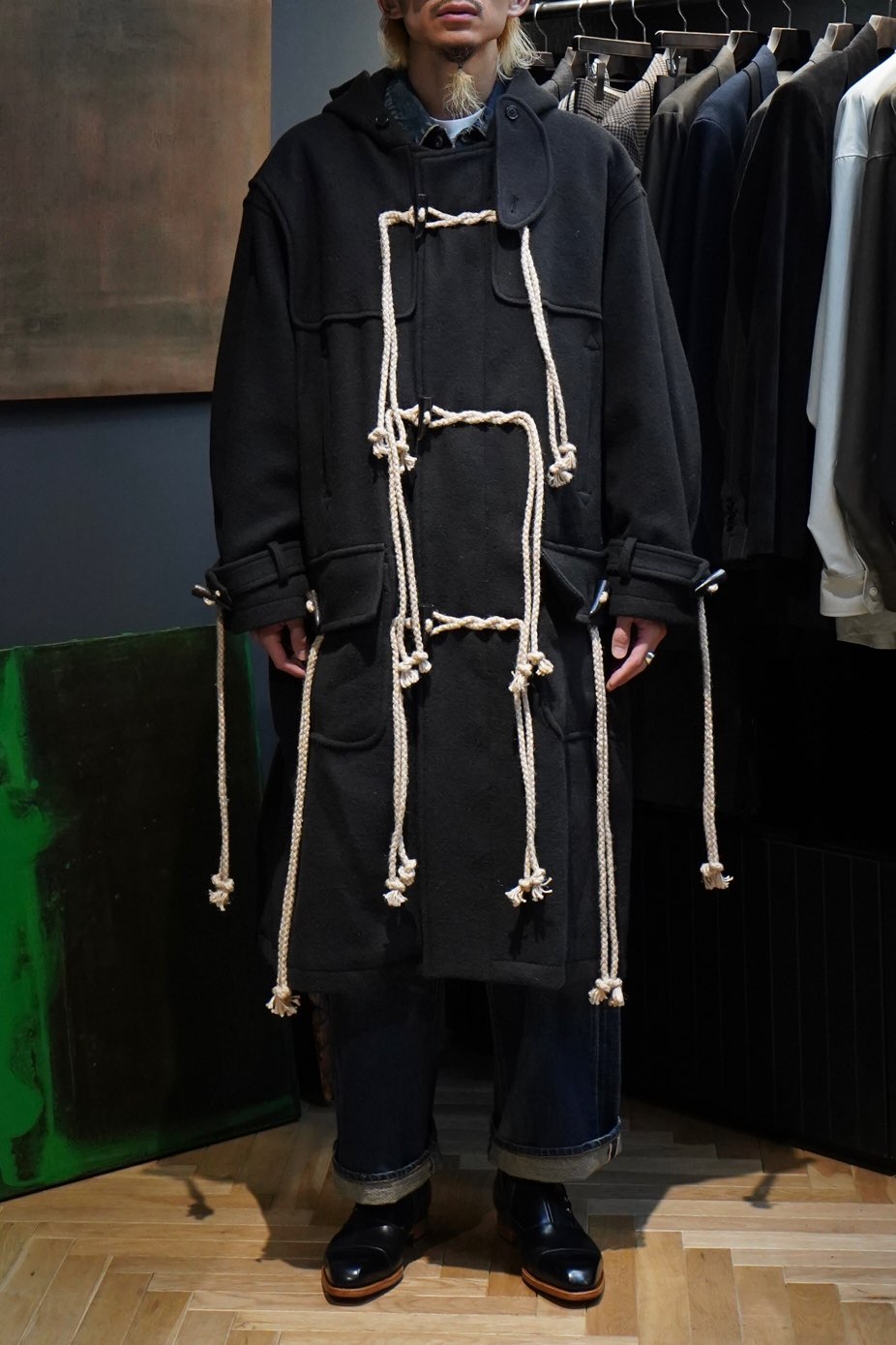 SUGARHILL（シュガーヒル）のCORDED DUFFLE COAT(CHARCOAL BLACK