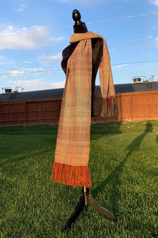 handwoven hand dyed scarf shawl wrap