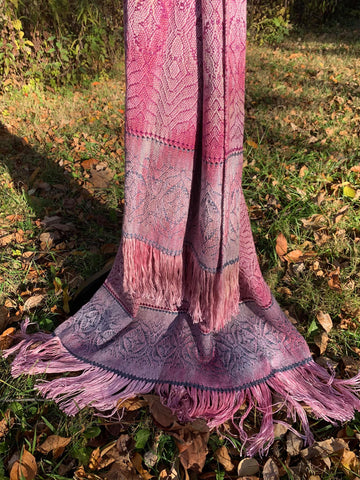 handwoven hand dyed wrap shawl scarf