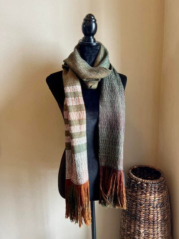 handwoven hand dyed wrap scarf shawl