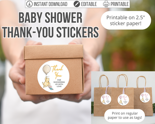 Winnie the Pooh Boy Baby Shower Games, Editable Printable Game Cards –  WeeCutes