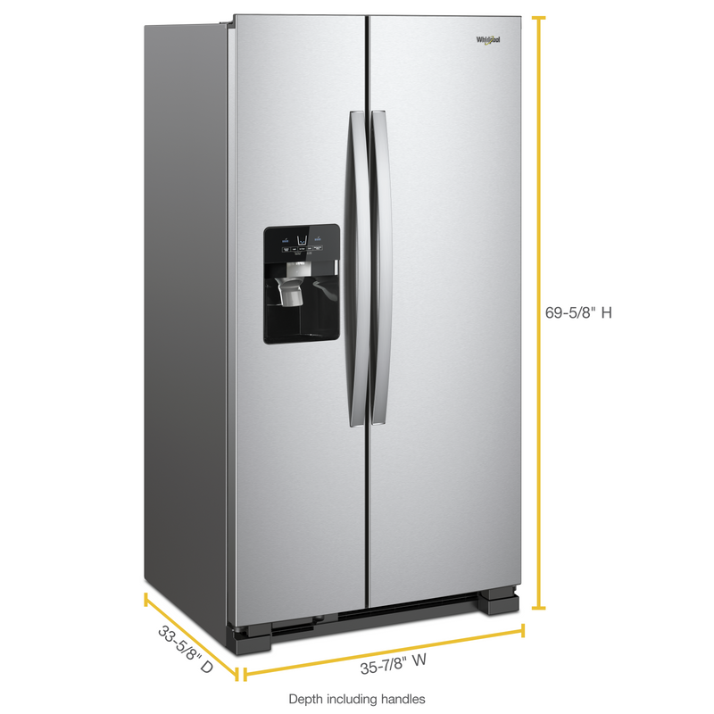 36-inch Wide Side-by-Side Refrigerator - 25 cu. ft. WRS325SDHZ